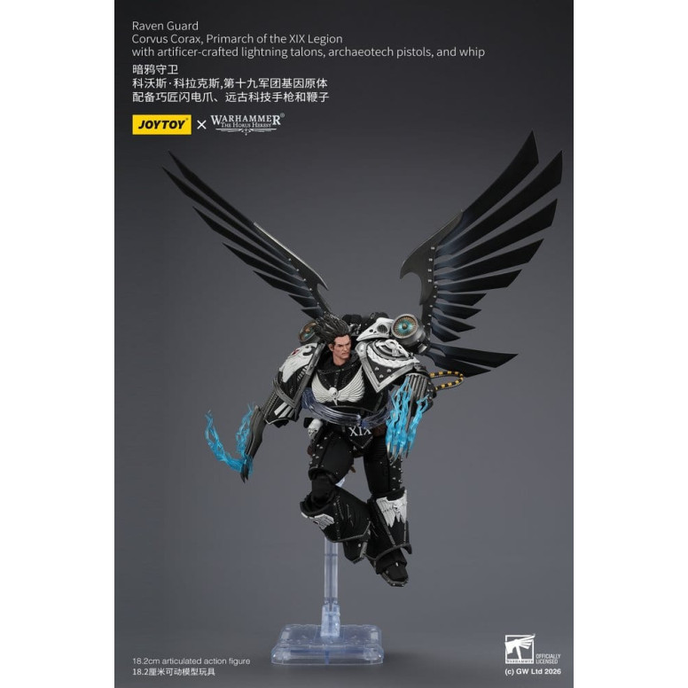 JoyToy Space Marines - Raven Guard - Corvus Corax, Primarch of the XIX Legion 1/18 - Warhammer 40k