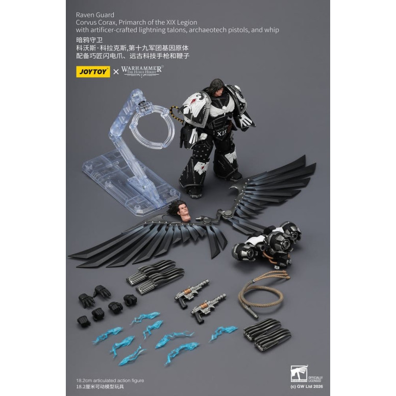 JoyToy Space Marines - Raven Guard - Corvus Corax, Primarch of the XIX Legion 1/18 - Warhammer 40k