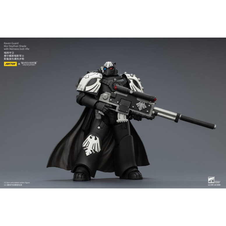 JoyToy Space Marines - Raven Guard - Mor Deythan Shade with Nemesis bolt rifle 1/18 - Warhammer 40k