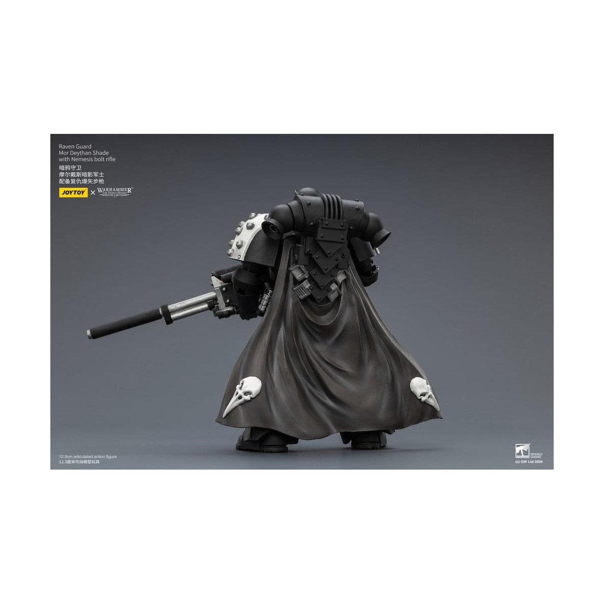 JoyToy Space Marines - Raven Guard - Mor Deythan Shade with Nemesis bolt rifle 1/18 - Warhammer 40k