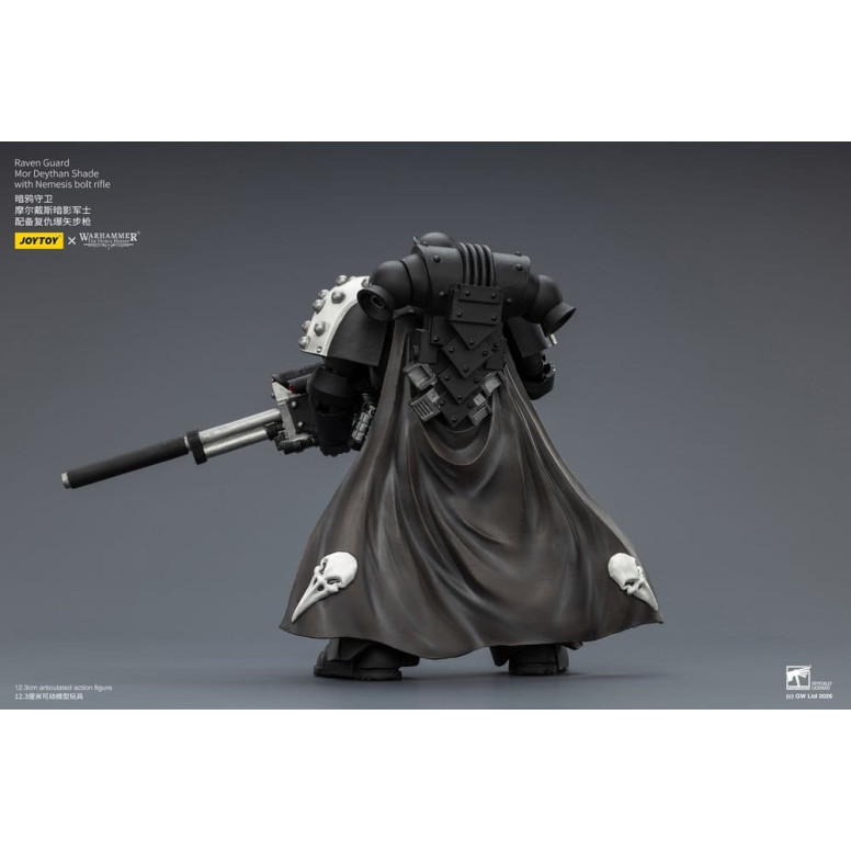 JoyToy Space Marines - Raven Guard - Mor Deythan Shade with Nemesis bolt rifle 1/18 - Warhammer 40k
