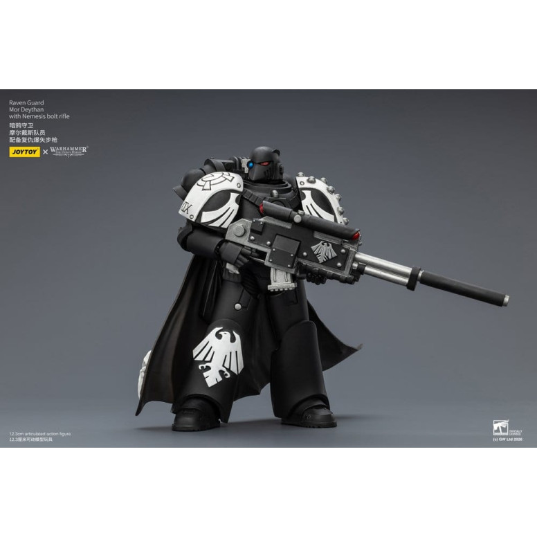 JoyToy Space Marines - Raven Guard - Mor Deythan with Nemesis bolt rifle 1/18 - Warhammer 40k