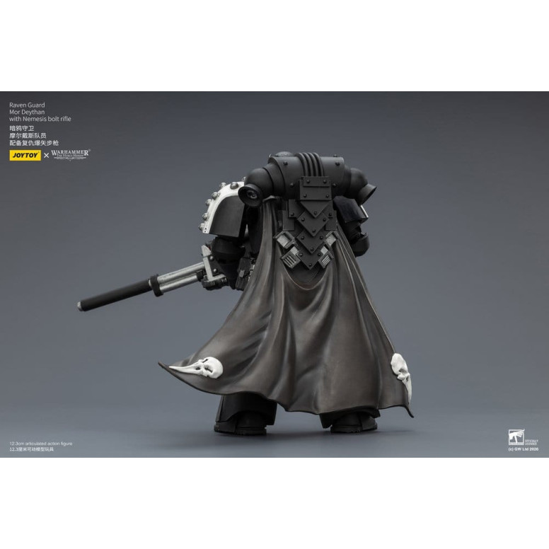JoyToy Space Marines - Raven Guard - Mor Deythan with Nemesis bolt rifle 1/18 - Warhammer 40k