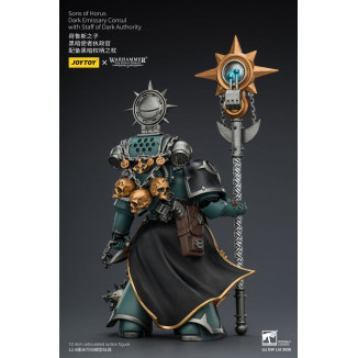 JoyToy Space Marines - Sons of Horus - Dark Emissary Consul with Staff of Dark Authority 1/18 - The Horus Heresy