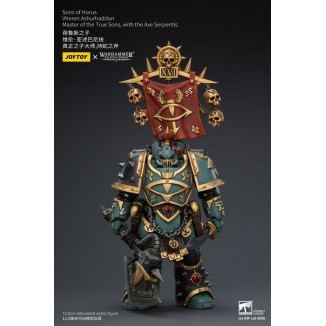 JoyToy Space Marines - Sons of Horus - Vheren Ashurhaddon Master of the True Sons with the Axe Serpentis 1/18 - The Horus Heresy