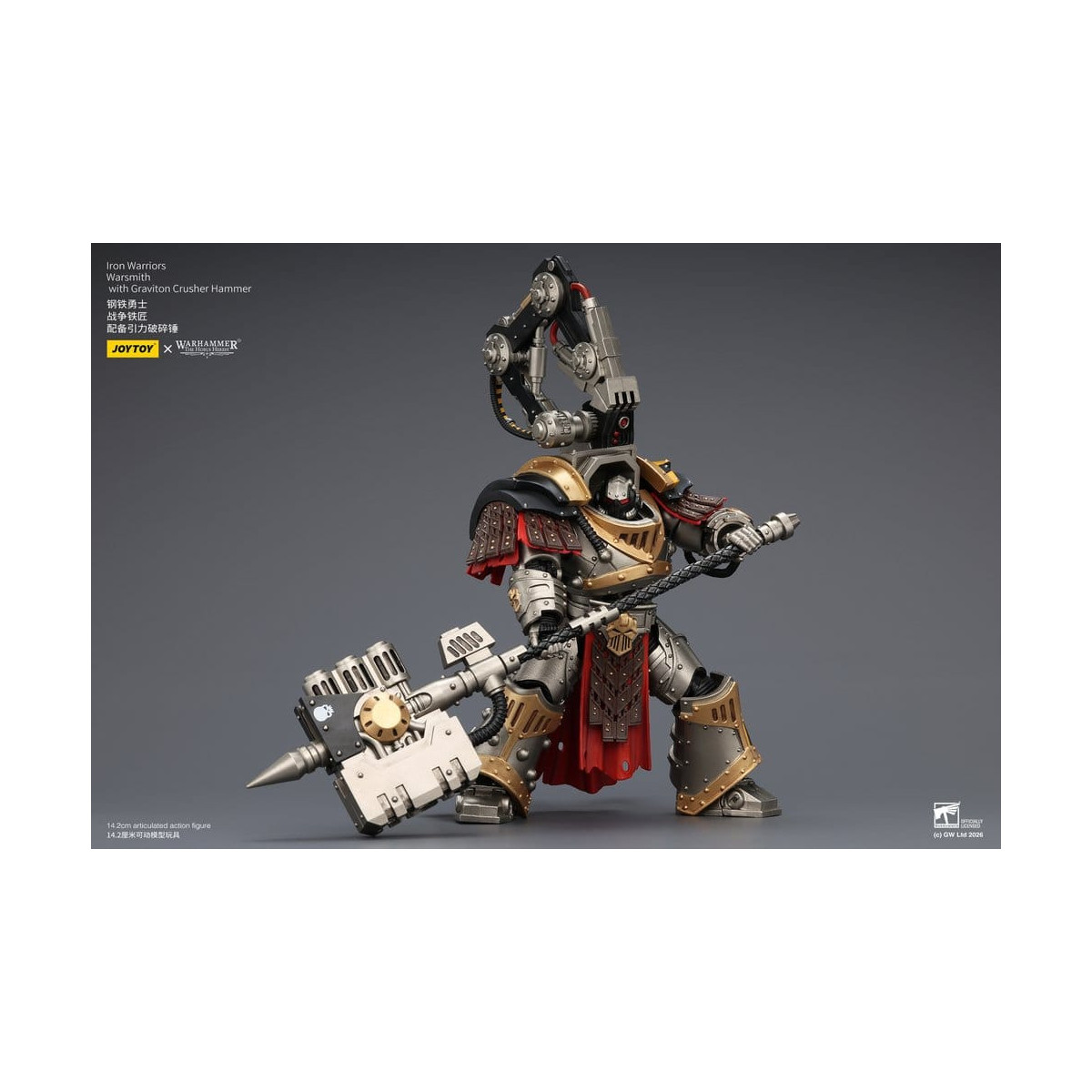 Joytoy - Warhammer - Iron Warriors Warsmith mit Graviton Crusher Hammer - The Horus Heresy