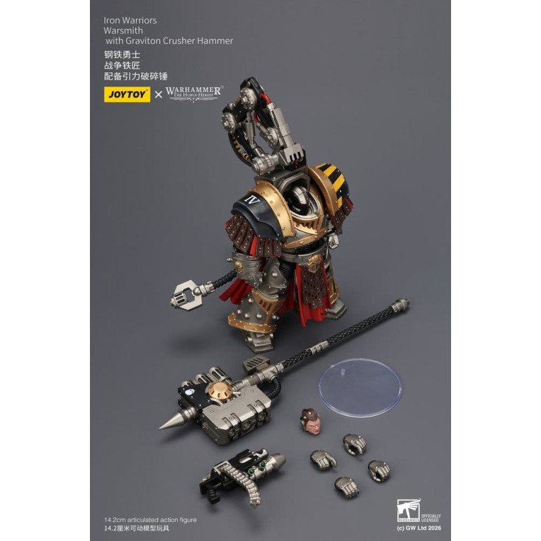 Joytoy - Warhammer - Iron Warriors Warsmith mit Graviton Crusher Hammer - The Horus Heresy
