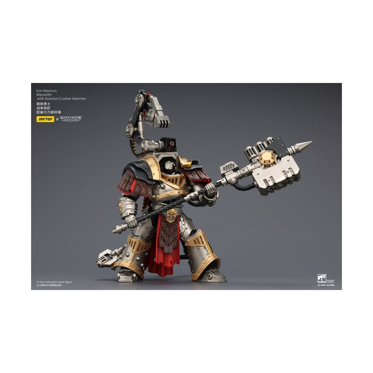 Joytoy - Warhammer - Iron Warriors Warsmith mit Graviton Crusher Hammer - The Horus Heresy