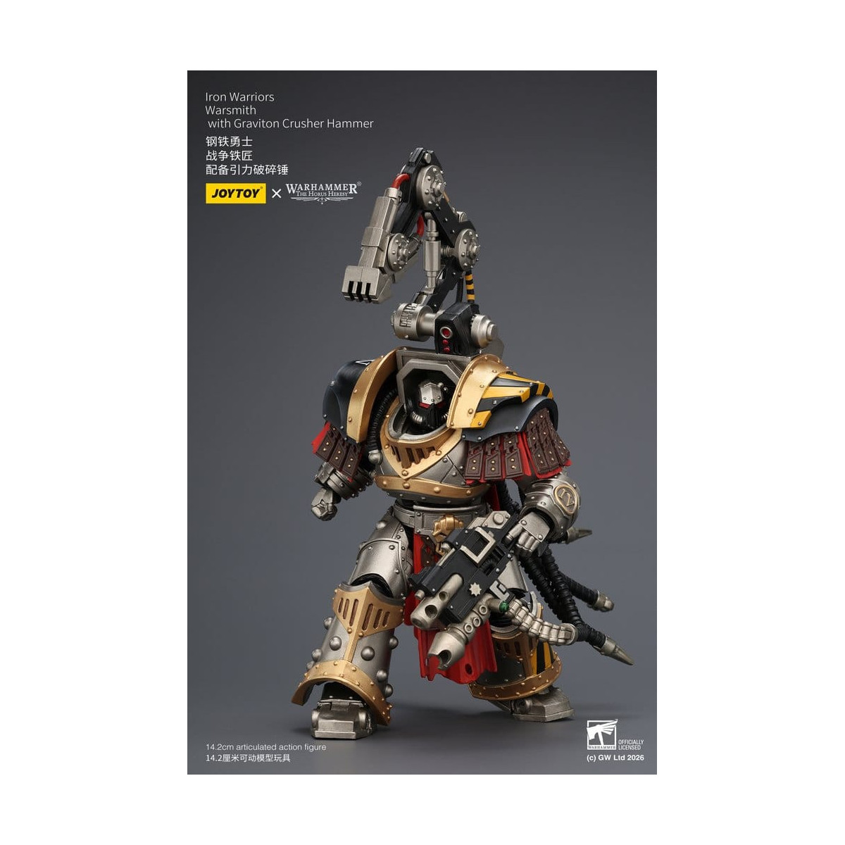 Joytoy - Warhammer - Iron Warriors Warsmith mit Graviton Crusher Hammer - The Horus Heresy