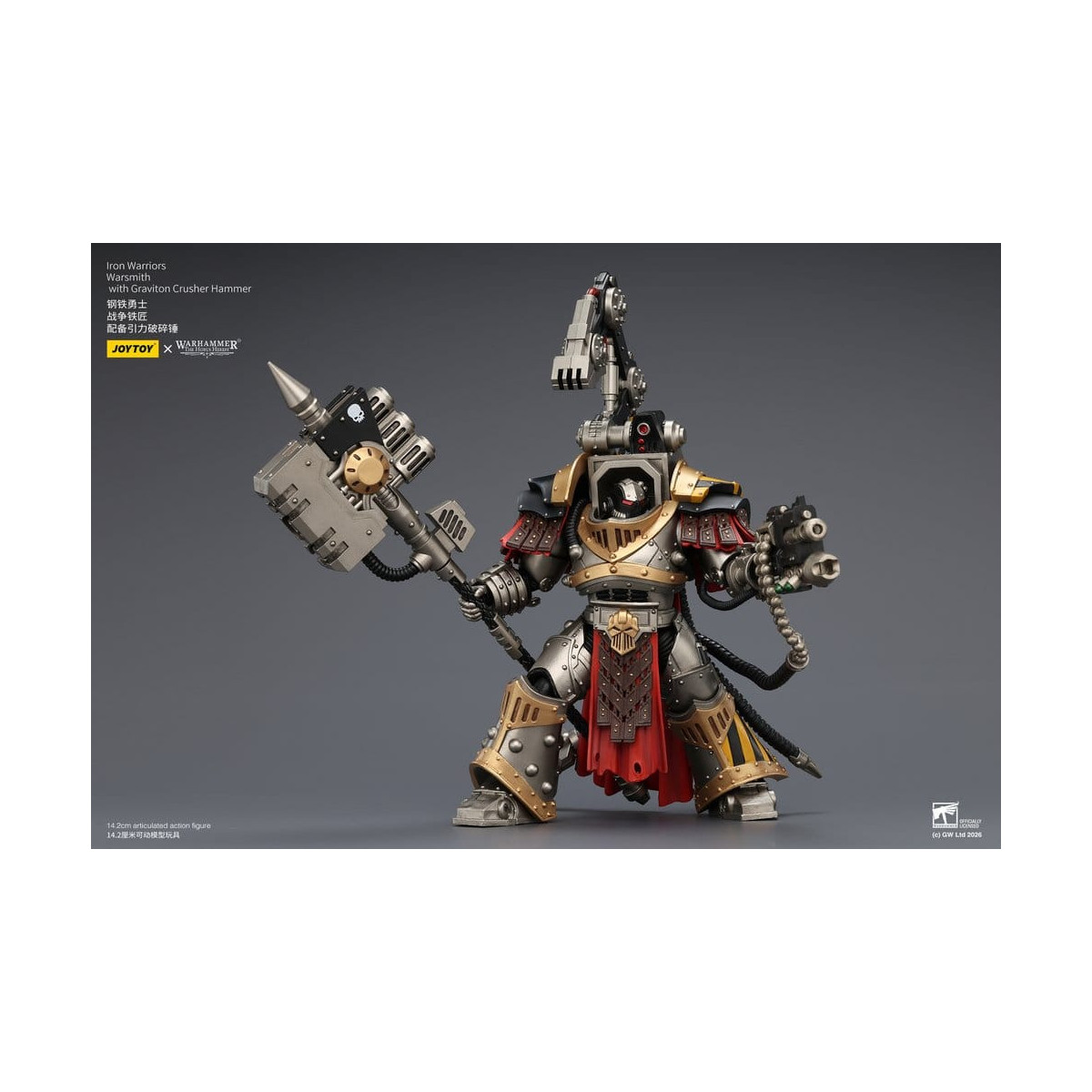 Joytoy - Warhammer - Iron Warriors Warsmith mit Graviton Crusher Hammer - The Horus Heresy