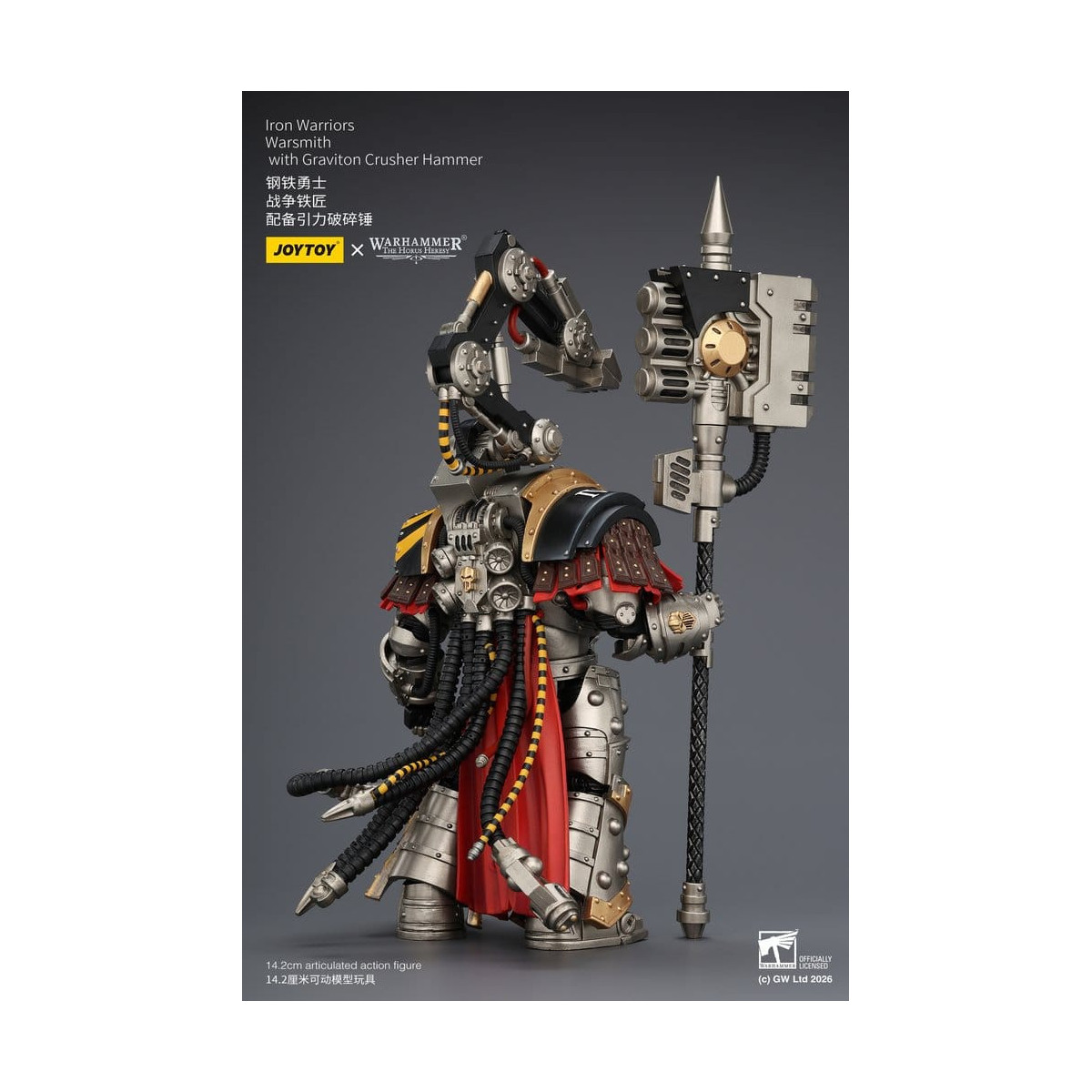Joytoy - Warhammer - Iron Warriors Warsmith mit Graviton Crusher Hammer - The Horus Heresy