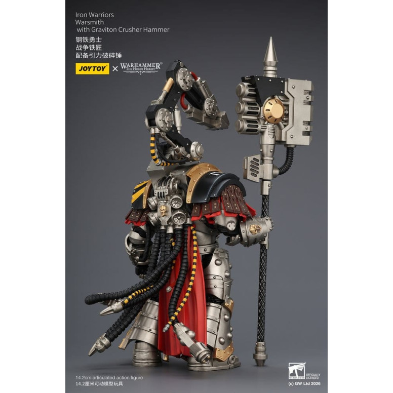 Joytoy - Warhammer - Iron Warriors Warsmith mit Graviton Crusher Hammer - The Horus Heresy