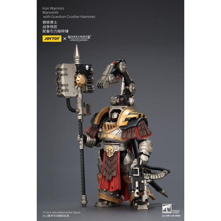 Joytoy - Warhammer - Iron Warriors Warsmith mit Graviton Crusher Hammer - The Horus Heresy