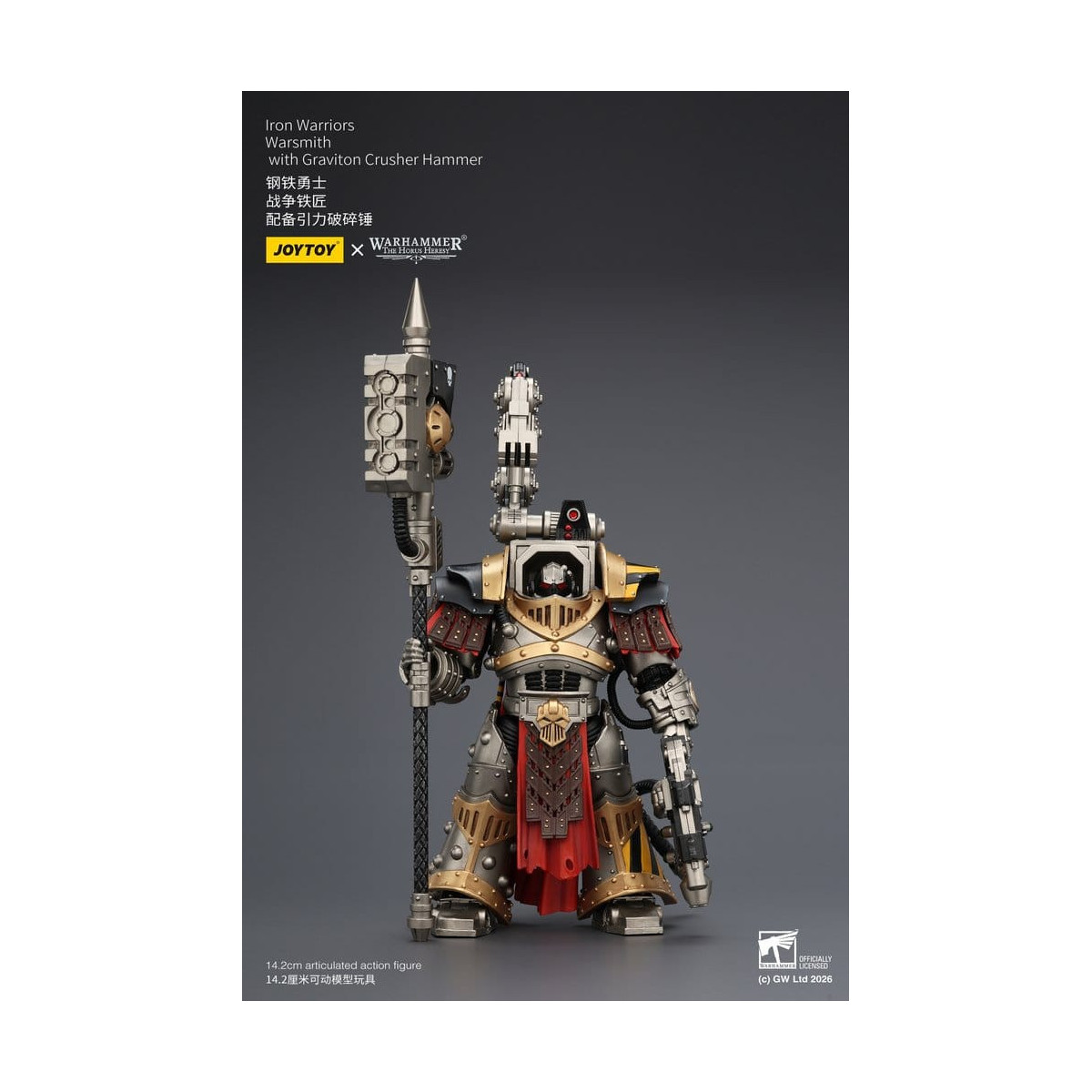 Joytoy - Warhammer - Iron Warriors Warsmith mit Graviton Crusher Hammer - The Horus Heresy
