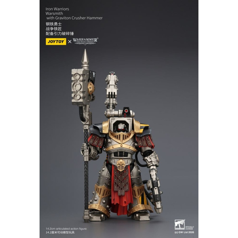 Joytoy - Warhammer - Iron Warriors Warsmith mit Graviton Crusher Hammer - The Horus Heresy