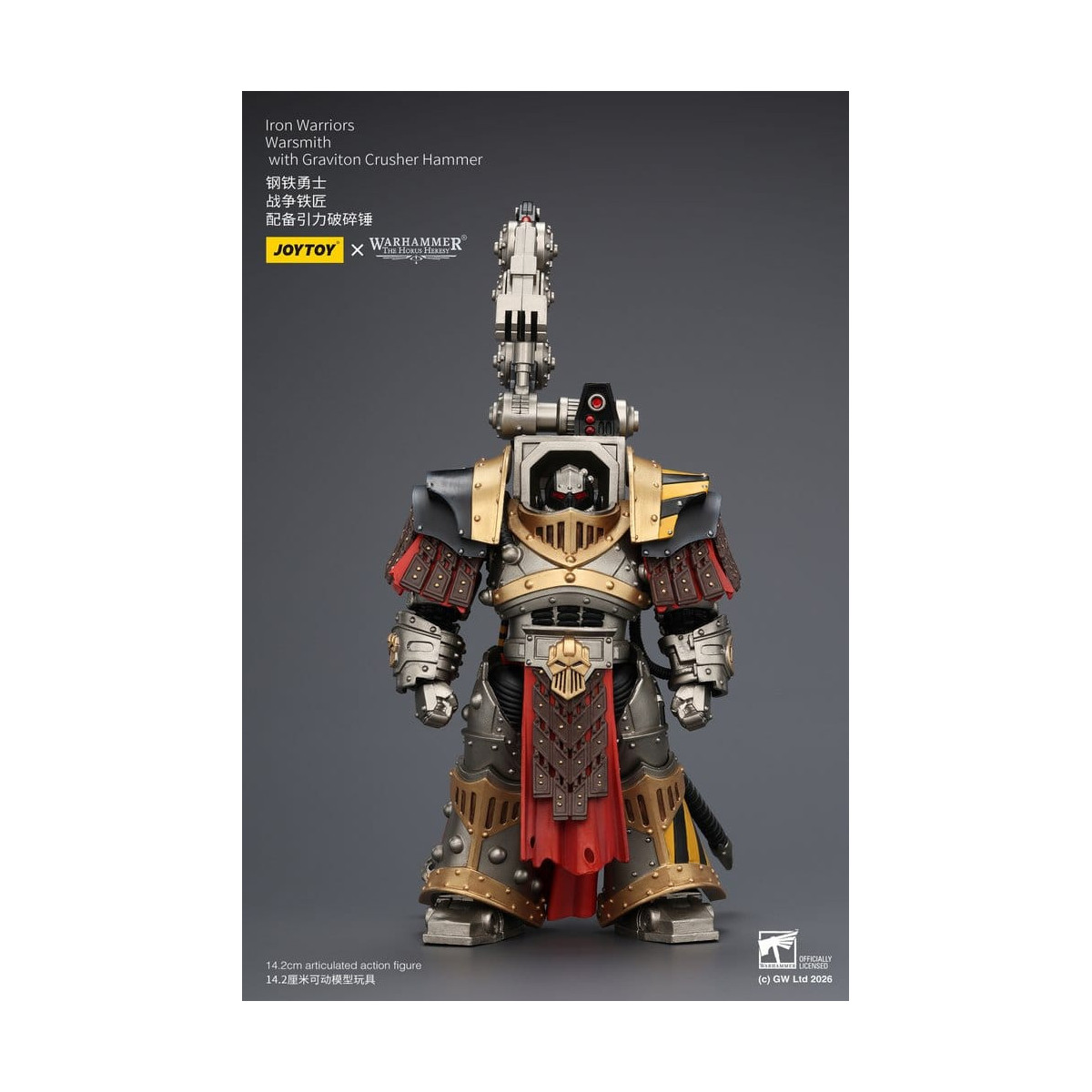 Joytoy - Warhammer - Iron Warriors Warsmith mit Graviton Crusher Hammer - The Horus Heresy