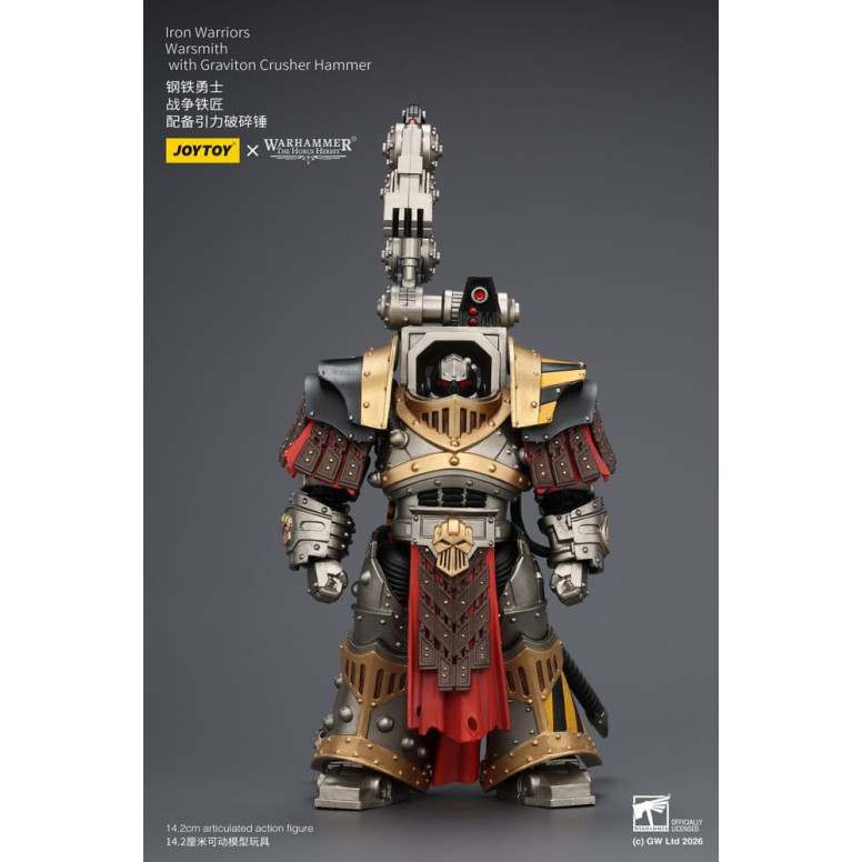 Joytoy - Warhammer - Iron Warriors Warsmith mit Graviton Crusher Hammer - The Horus Heresy