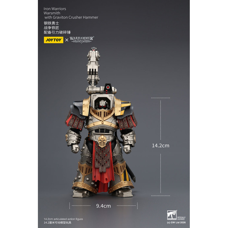 Joytoy - Warhammer - Iron Warriors Warsmith mit Graviton Crusher Hammer - The Horus Heresy