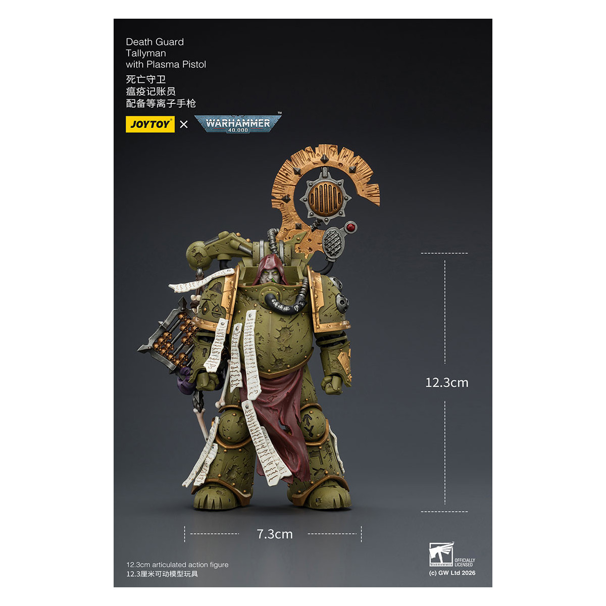 Joytoy - Death Guard - Tallyman with Plasma Pistol 1/18 - Warhammer 40k