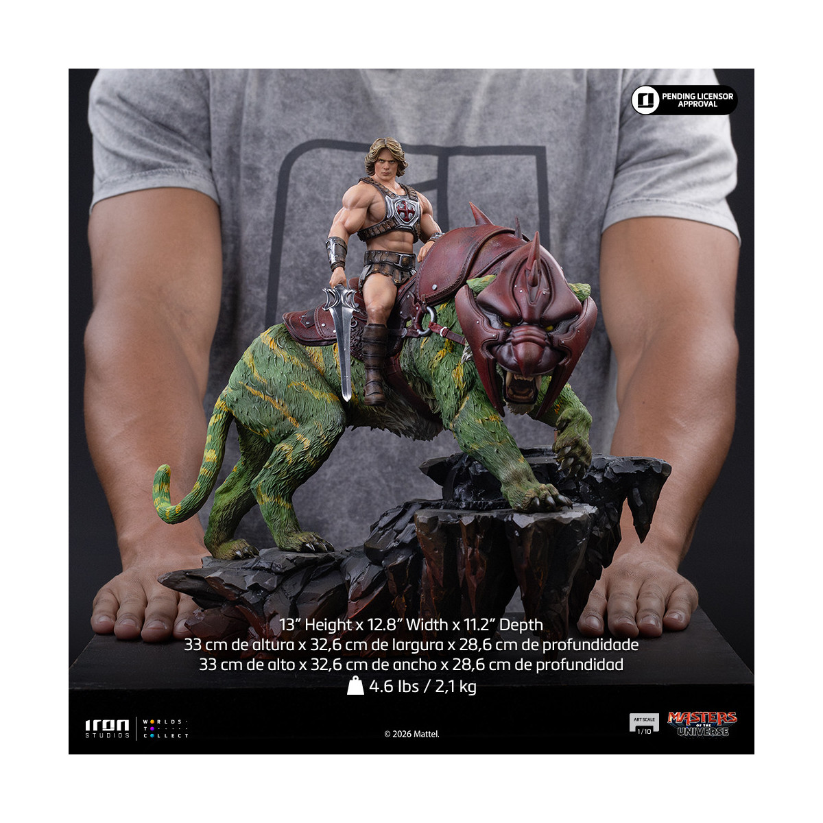 Iron Studios - He-Man and Battle Cat Movie Art Scale 1/10 - Masters of the Universe - Die Meister des Universums