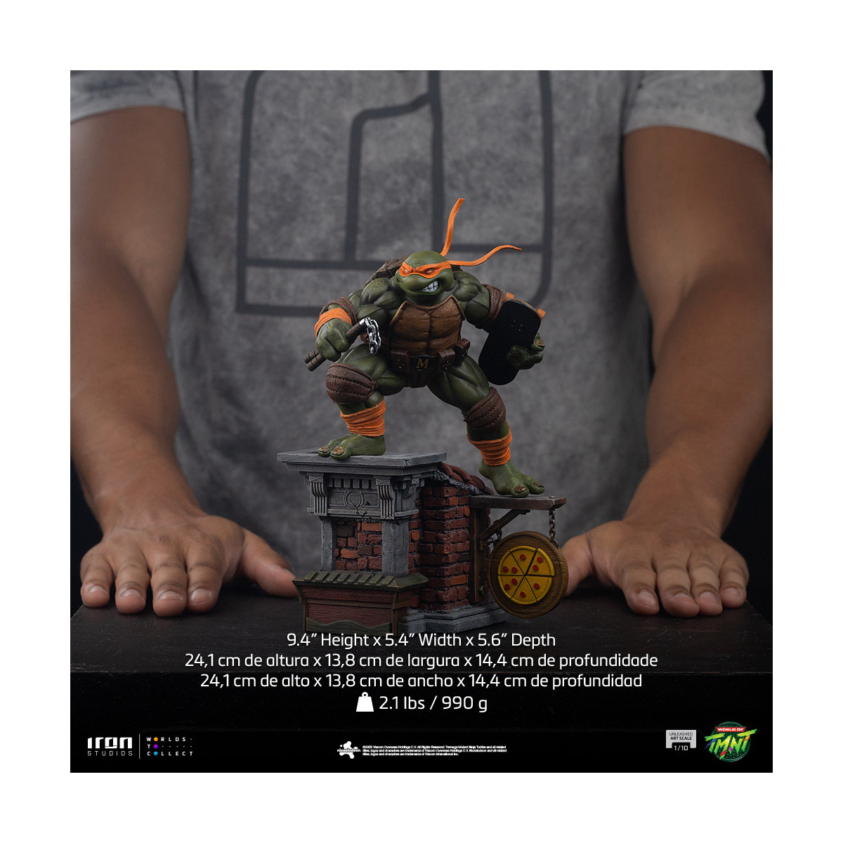 Iron Studios - TMNT - Michelangelo Unleashed Art Scale 1/10 - Teenage Mutant Ninja Turtles