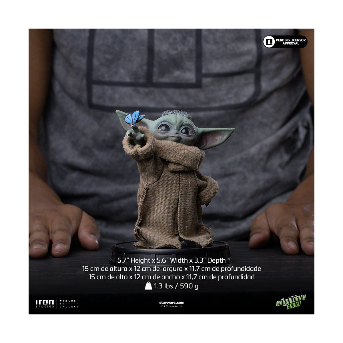 Iron Studios - Grogu Butterfly Wonder - Grogu Collection Legacy Replica 1/4 - Star Wars: The Mandalorian and Grogu