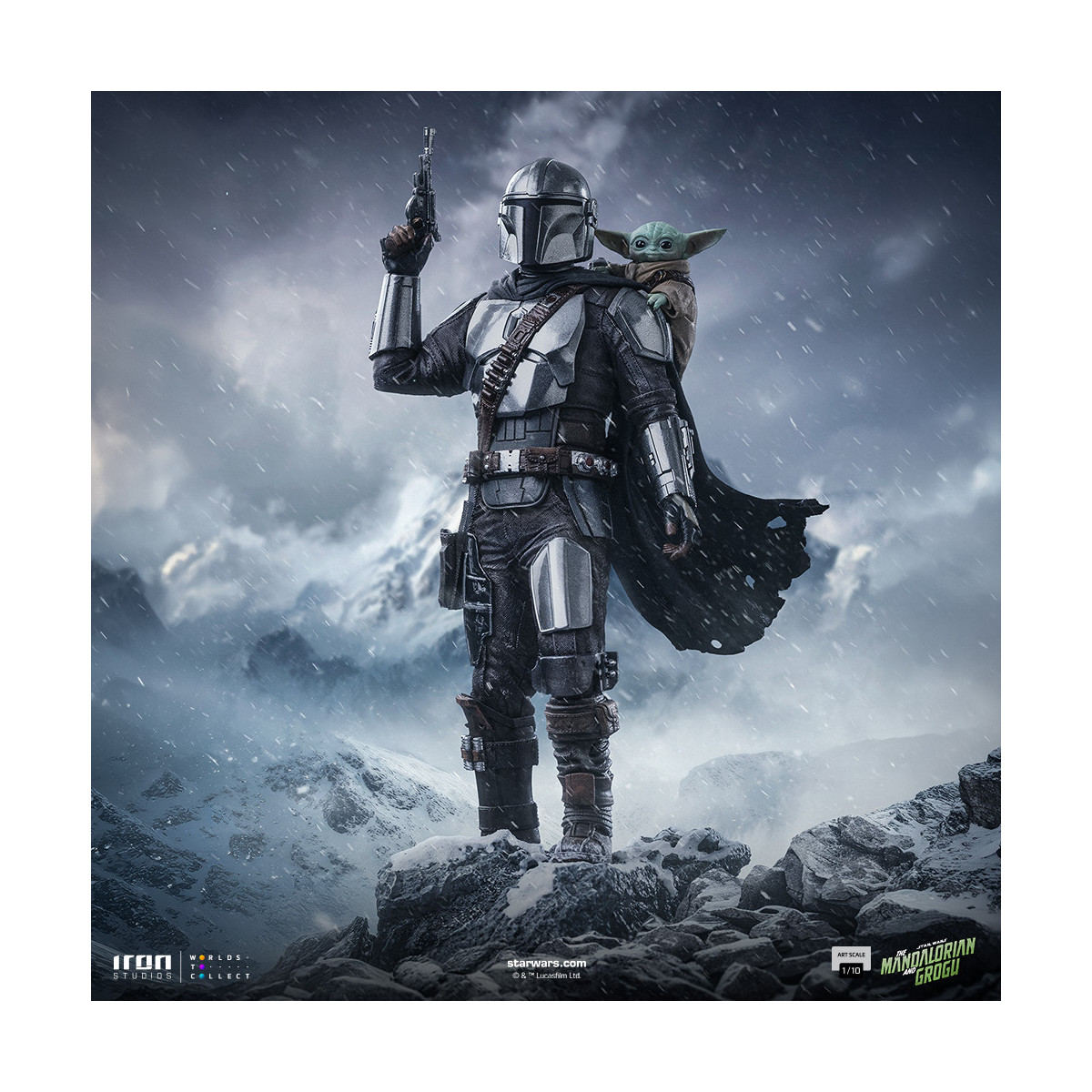 Iron Studios Star Wars - The Mandalorian and Grogu Art Scale 1/10 - The Mandalorian and Grogu Movie