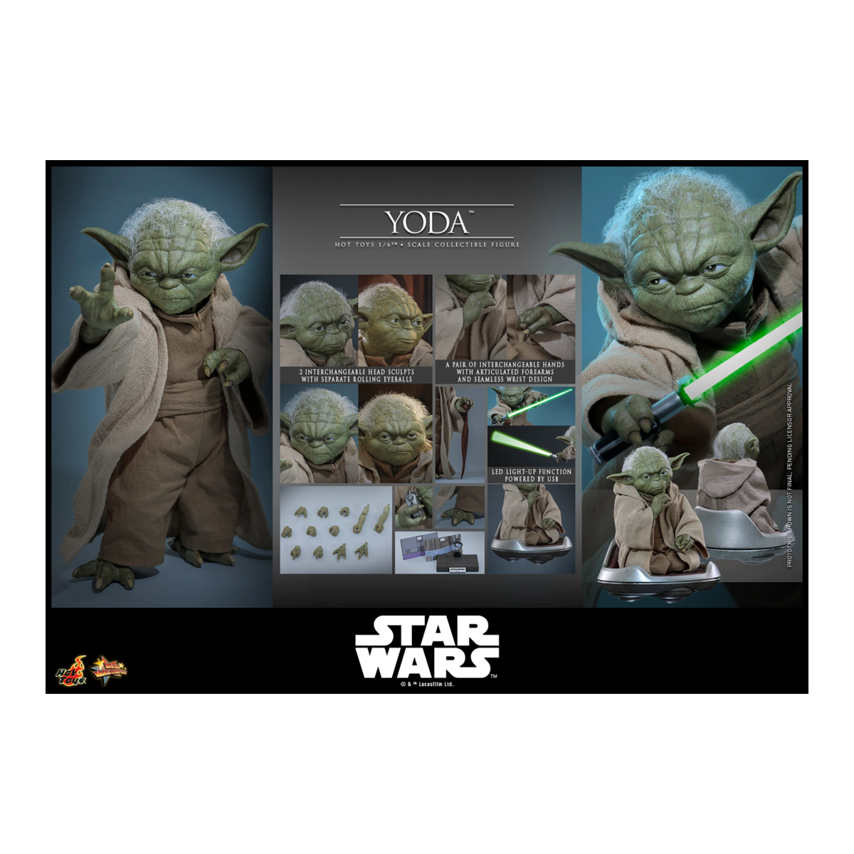Hot Toys Star Wars - YODA 1/6 MMS878 - Episode III: Revenge of the Sith