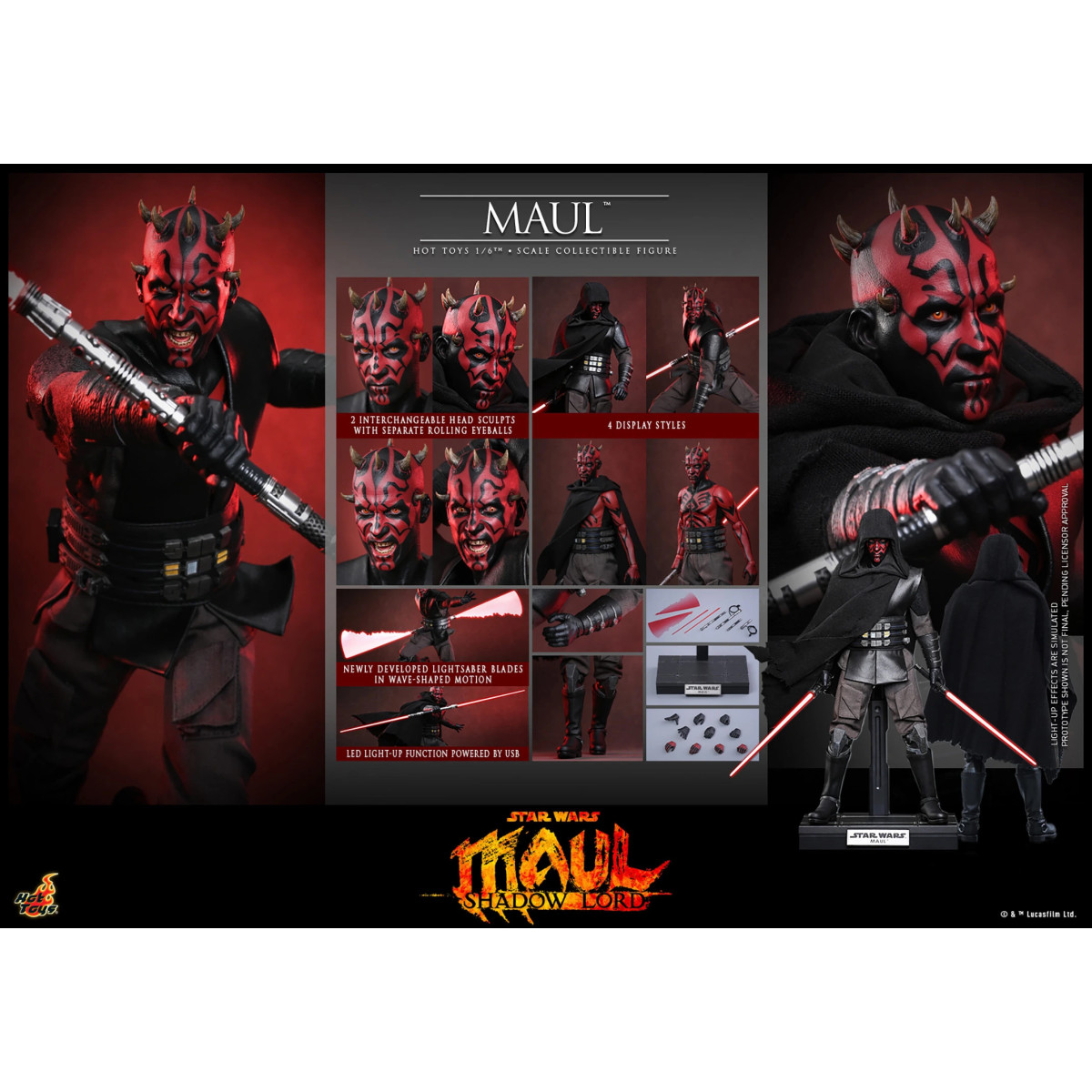 Hot Toys Star Wars - Darth Maul 1/6 TMS187 - Star Wars: Maul - Shadow Lord