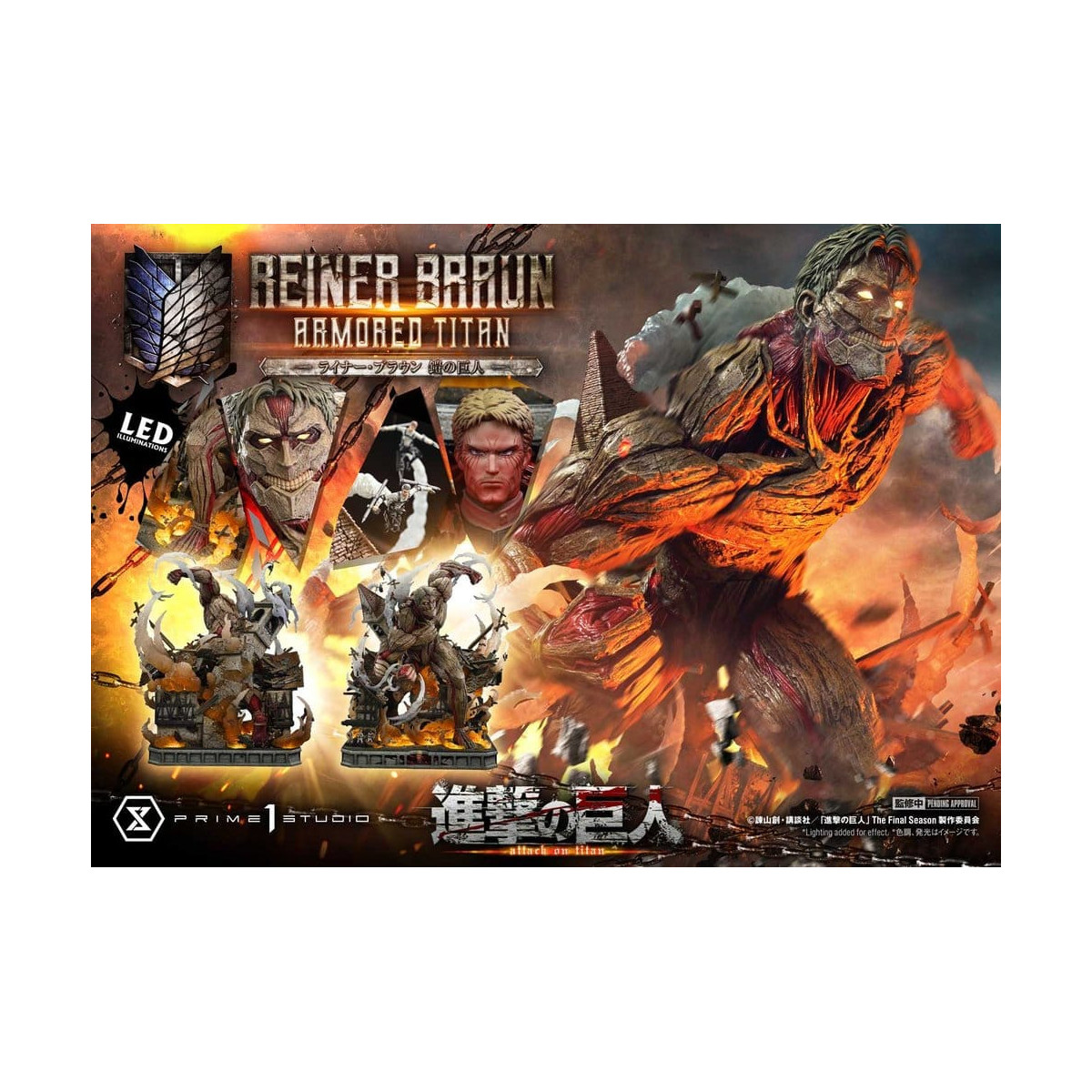 Prime 1 Studio Attack on Titan (Tv Animation) Reiner Braun Armored Titan - Ultimate Diorama Masterline series