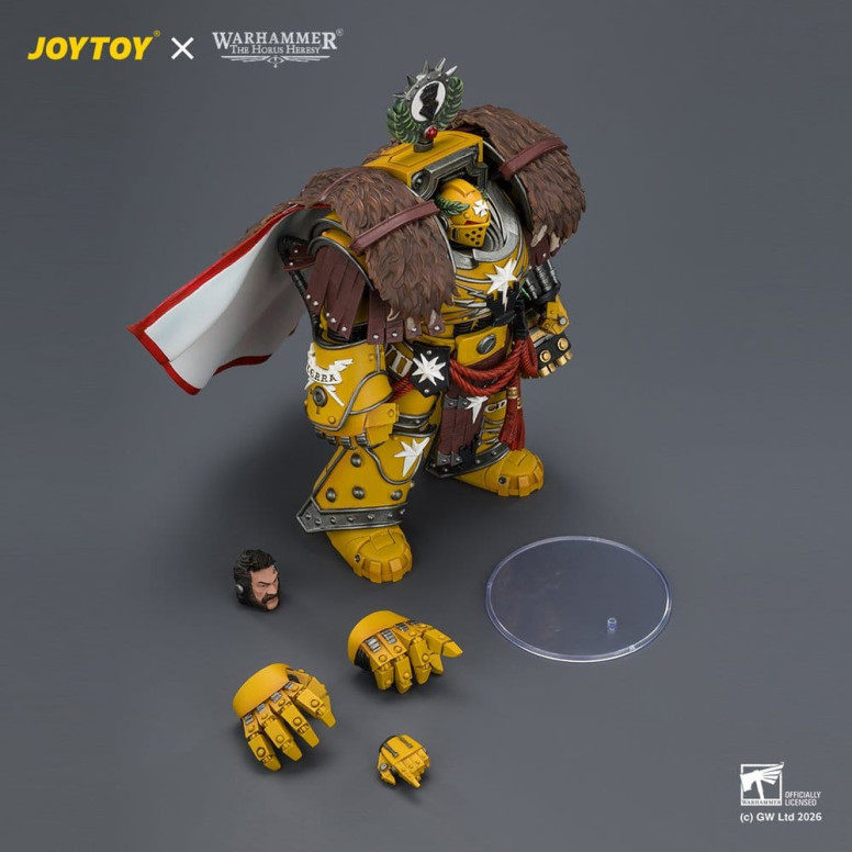Joytoy - Warhammer - Imperial Fists - Lord Castellan Evander Garrius, The Tyrant of Cthonia with the Subiugator and Incineratus
