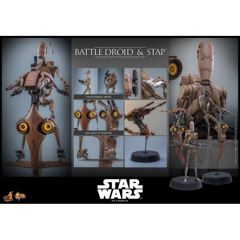 Hot Toys - Battle Droid & STAP MMS 1/6 - Star Wars: The Phantom Menace MMS887
