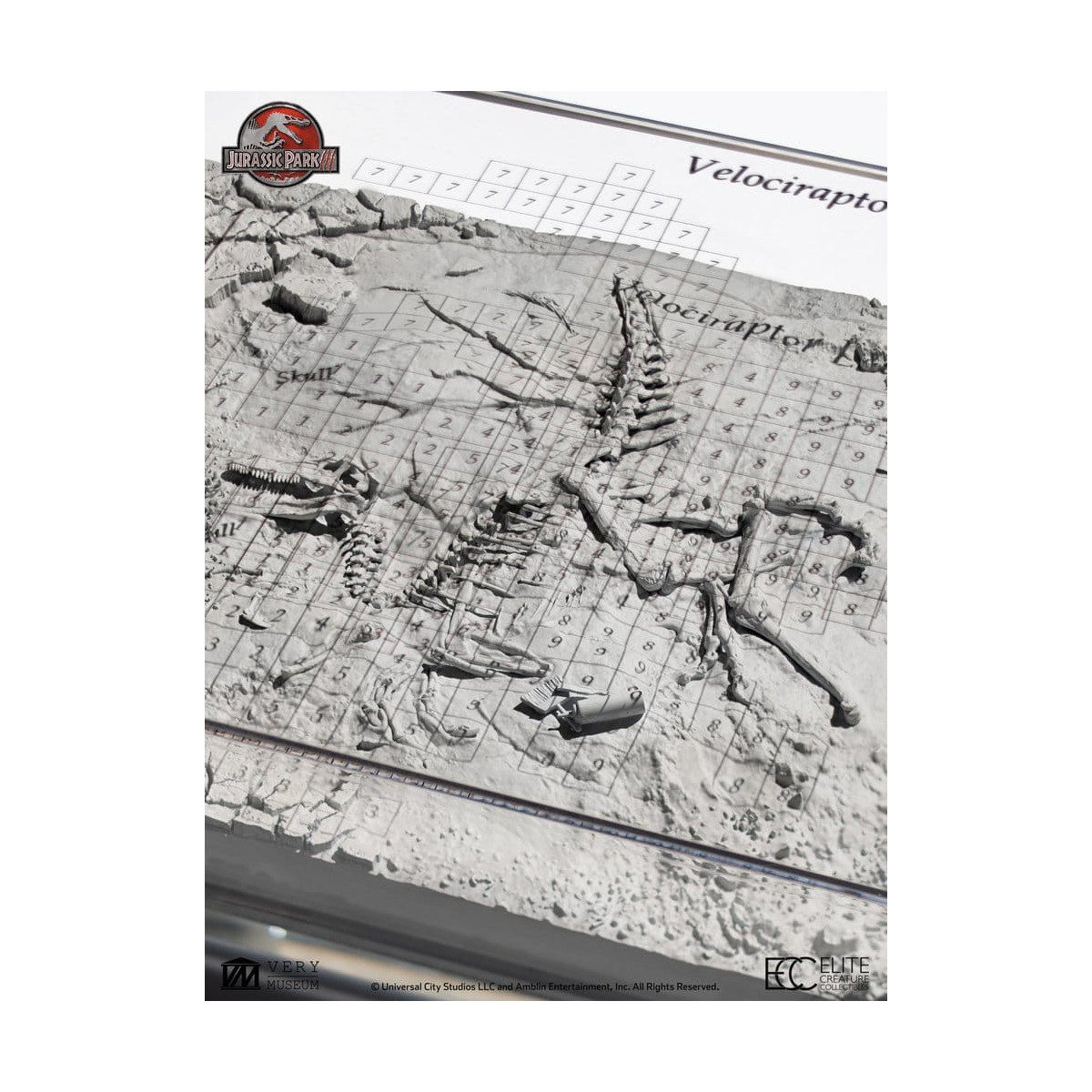 ECC Elite Creature Collectibles - Jurassic Park 3 Karte der Ausgrabungen Velociraptor
