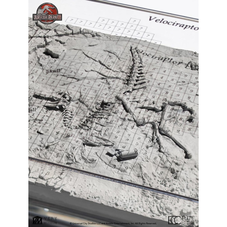 ECC Elite Creature Collectibles - Jurassic Park 3 Karte der Ausgrabungen Velociraptor