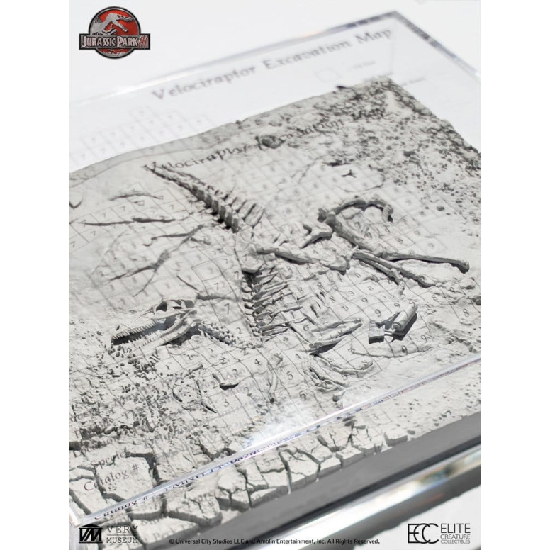 ECC Elite Creature Collectibles - Jurassic Park 3 Karte der Ausgrabungen Velociraptor