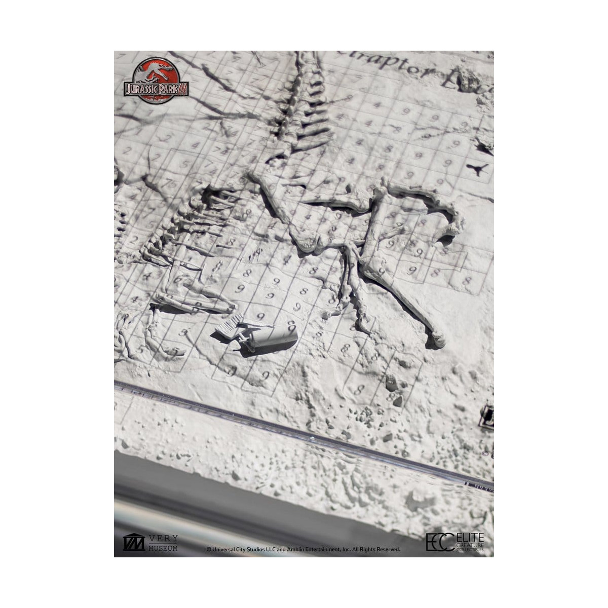 ECC Elite Creature Collectibles - Jurassic Park 3 Karte der Ausgrabungen Velociraptor