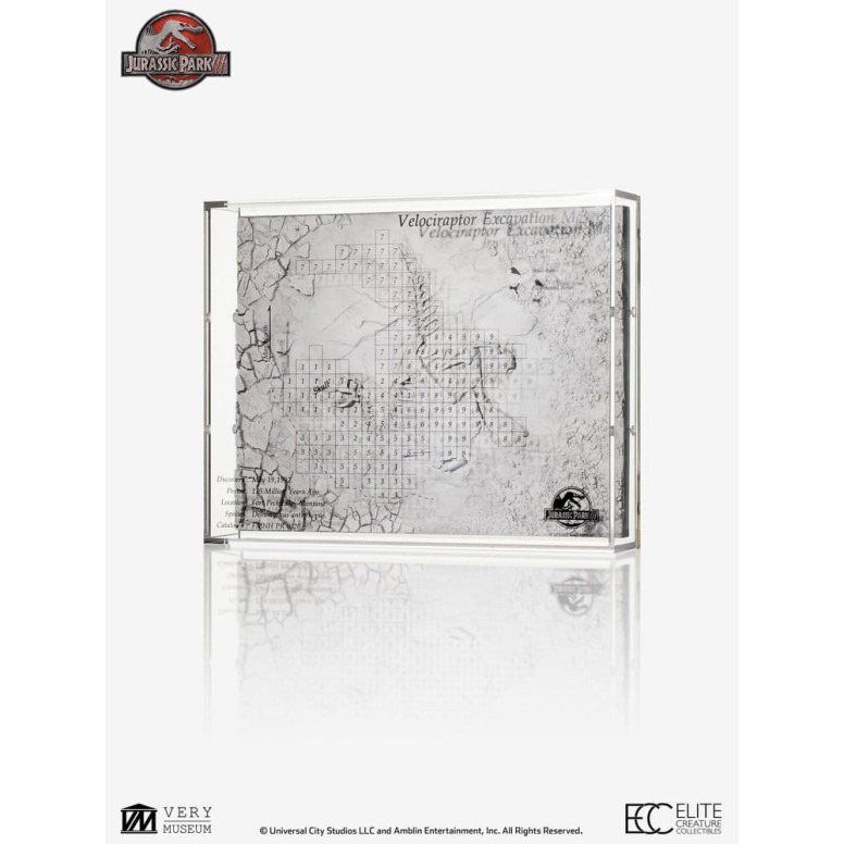 ECC Elite Creature Collectibles - Jurassic Park 3 Karte der Ausgrabungen Velociraptor