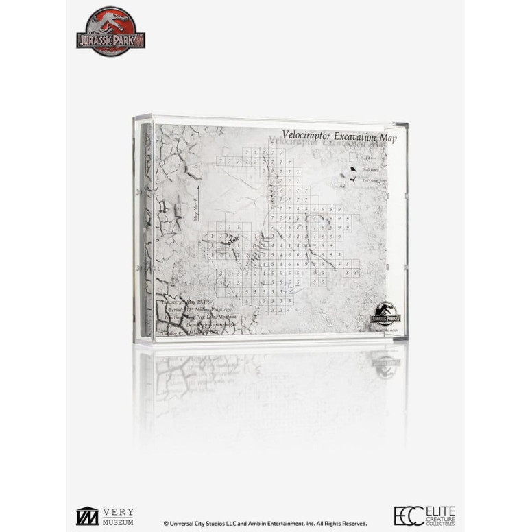 ECC Elite Creature Collectibles - Jurassic Park 3 Karte der Ausgrabungen Velociraptor