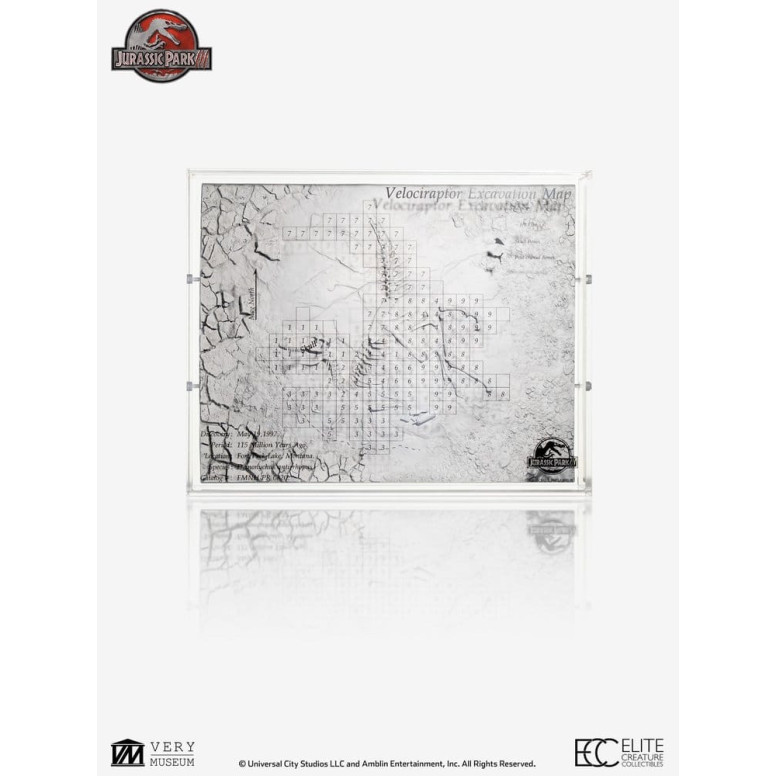 ECC Elite Creature Collectibles - Jurassic Park 3 Karte der Ausgrabungen Velociraptor
