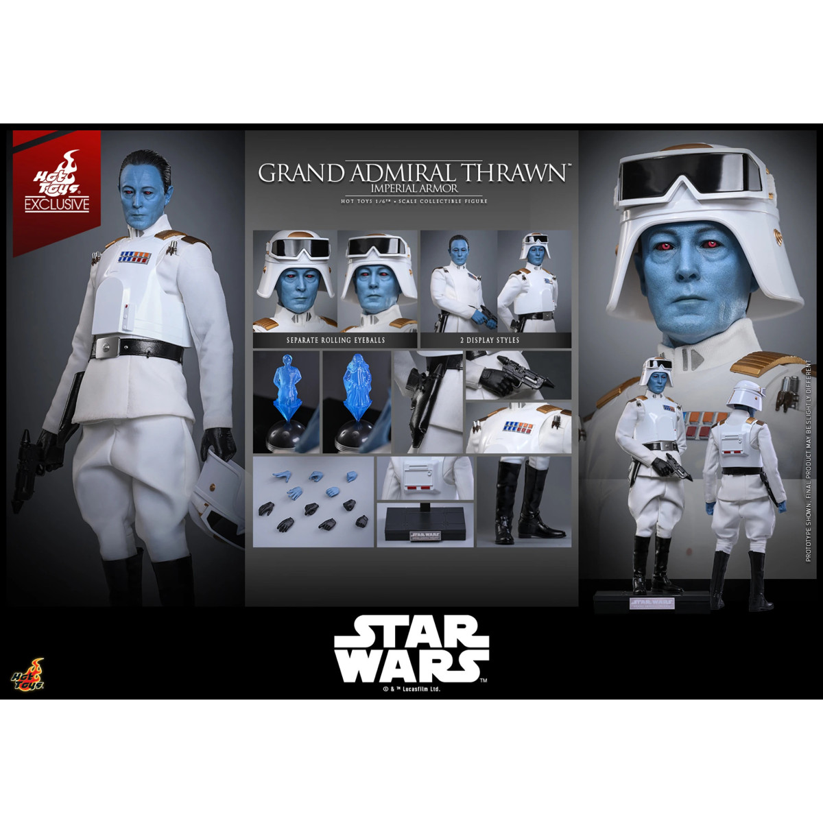 Hot Toys Star Wars - Großadmiral Thrawn (Imperial Armor) 1/6 - Rebels - Hot Toys Exclusive