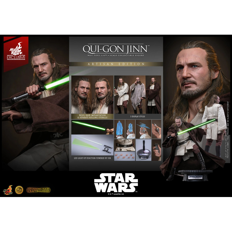 Hot Toys Star Wars The Phantom Menace - Qui-Gon Jinn (Artisan Edition) 1/6 MMS881
