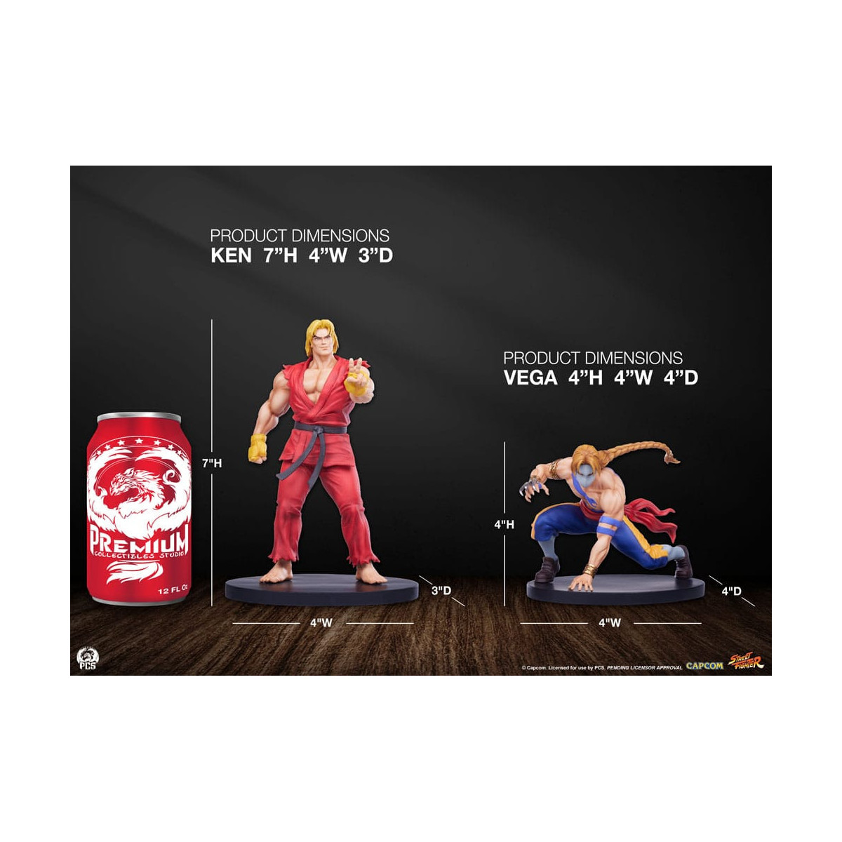 PCS - Street Fighter: Street Jam – Ken & Vega im Maßstab 1:10, Statuen-Set