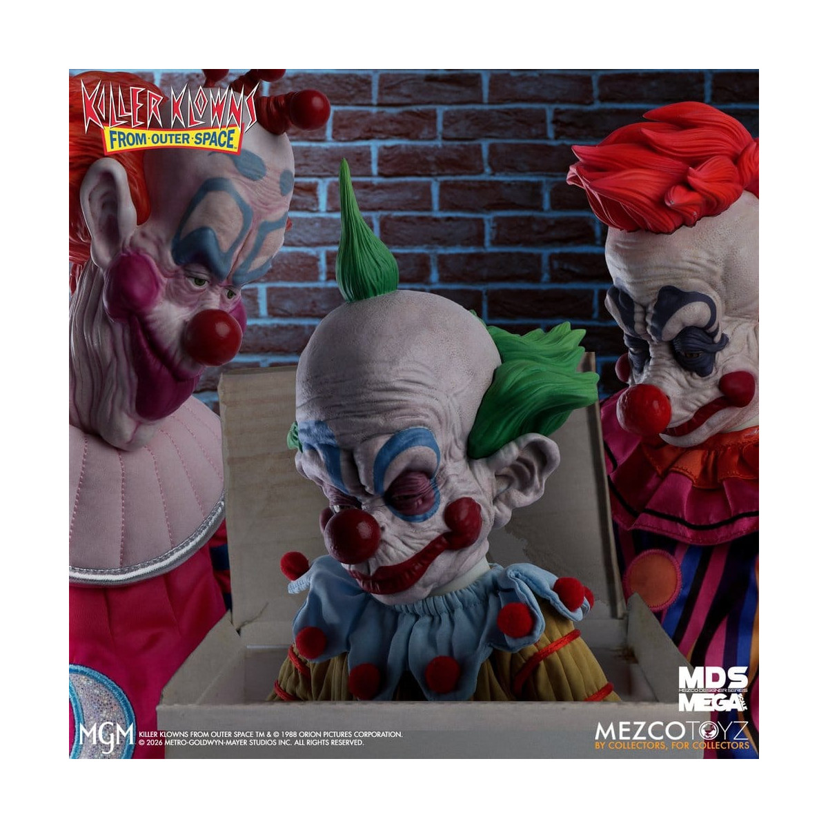 Mezco - Die Killerclowns aus dem All - Mega Scale SHORTY - Mega Designer Serie „Killer Klowns from Outer Space“