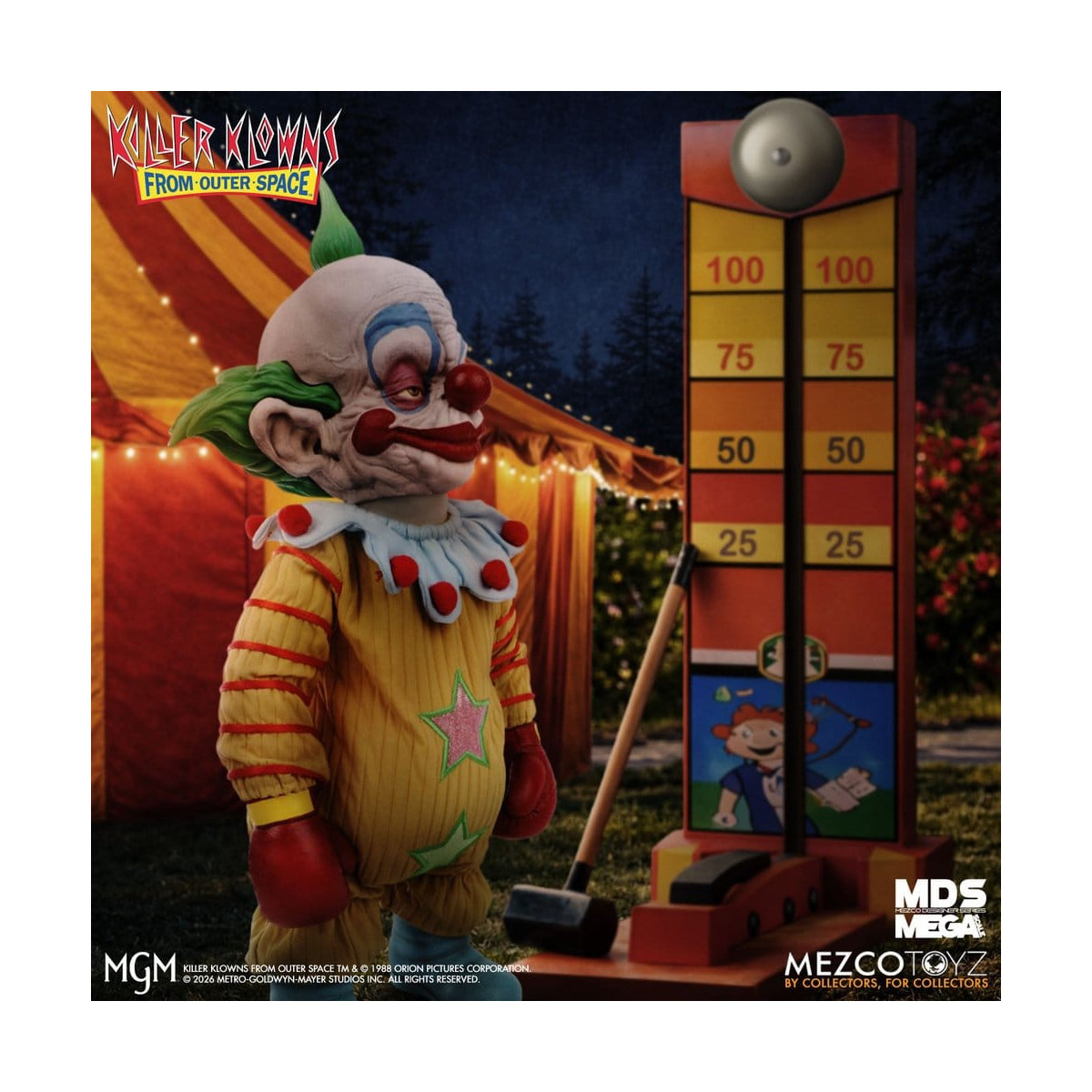 Mezco - Die Killerclowns aus dem All - Mega Scale SHORTY - Mega Designer Serie „Killer Klowns from Outer Space“