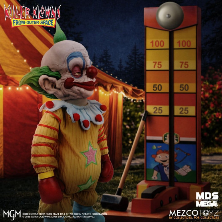 Mezco - Die Killerclowns aus dem All - Mega Scale SHORTY - Mega Designer Serie „Killer Klowns from Outer Space“