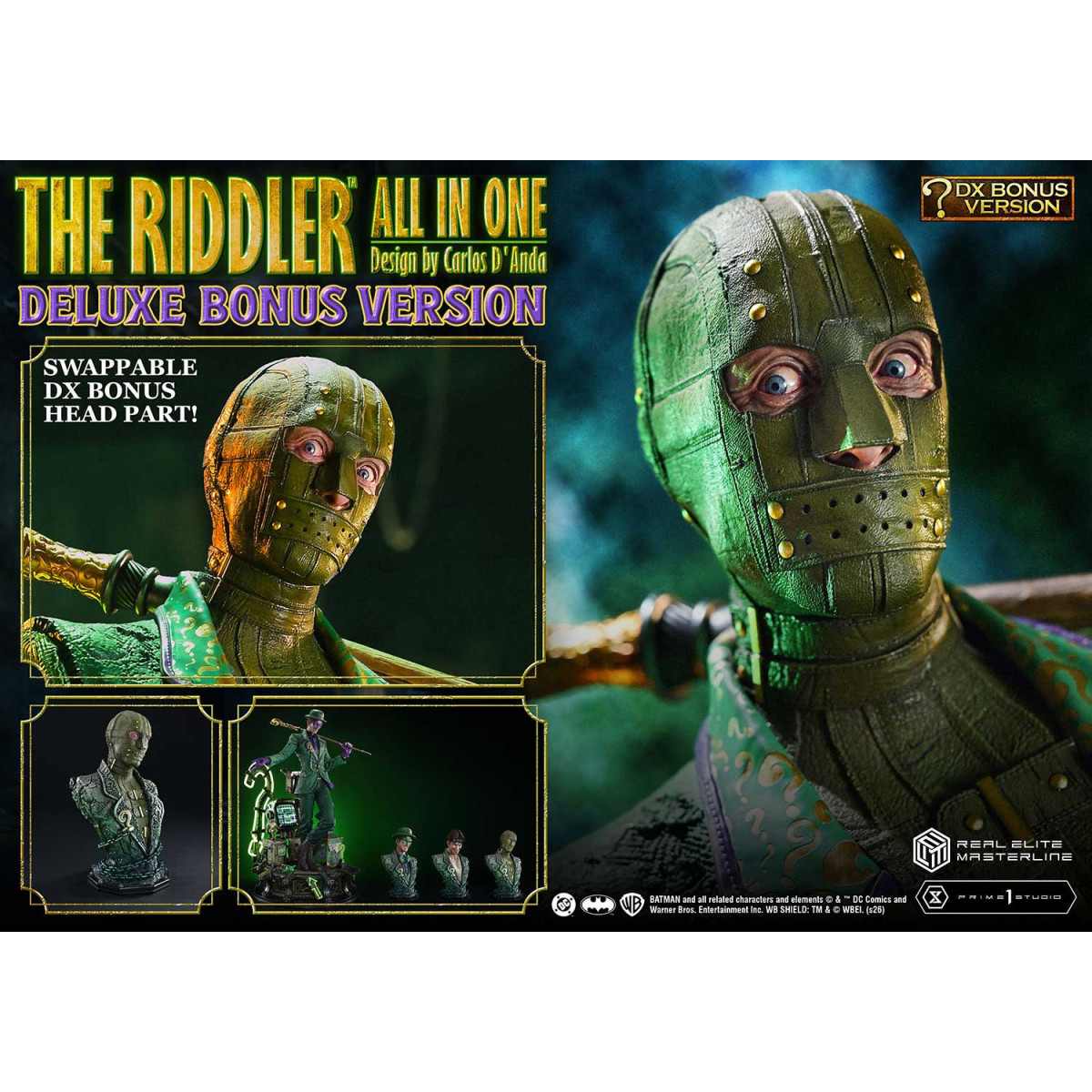Prime 1 Studio - The Riddler All In One (Design von Carlos D'Anda) DX-Bonusversion – Real Elite Masterline-Serie 1/3