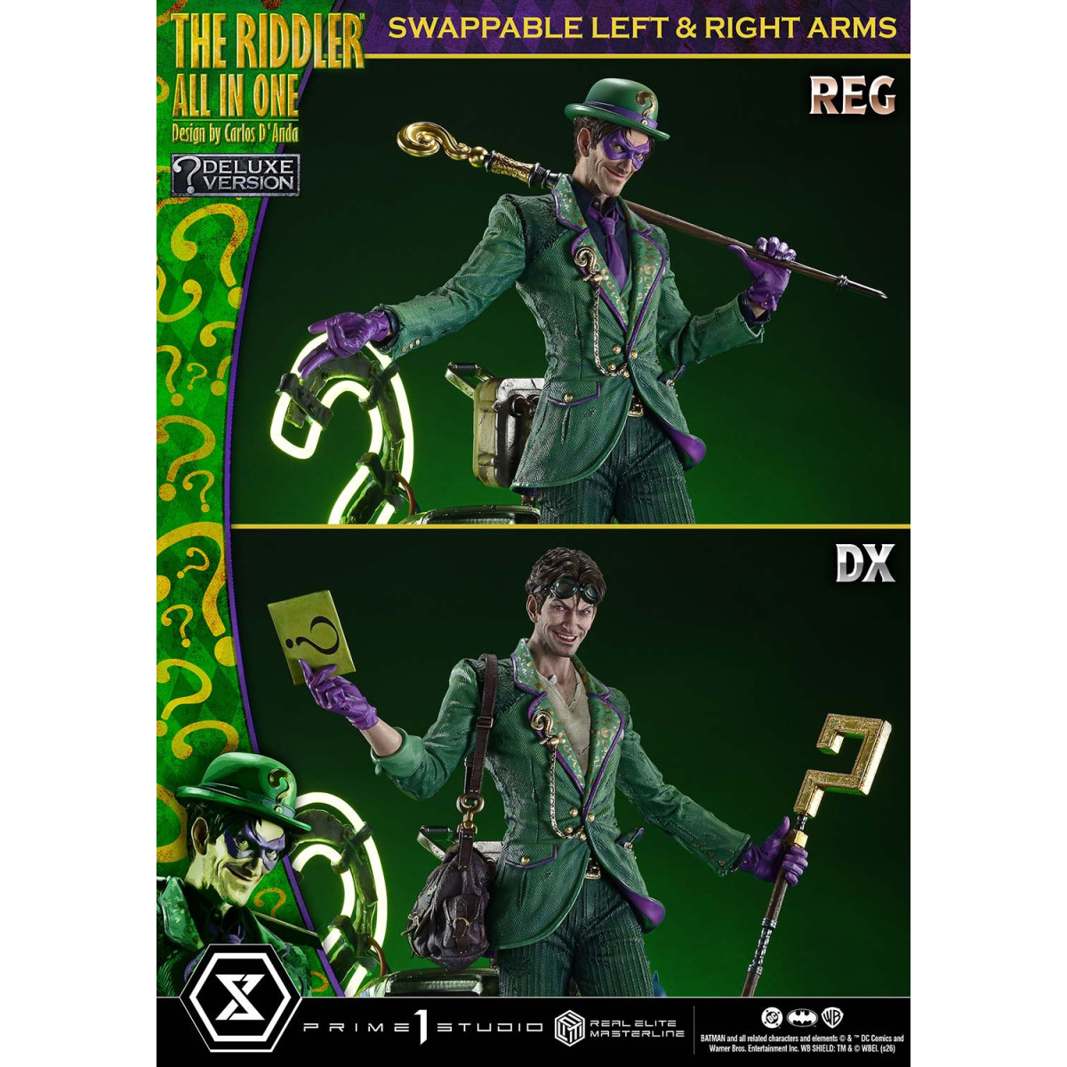 Prime 1 Studio - The Riddler All In One (Design von Carlos D'Anda) DX-Bonusversion – Real Elite Masterline-Serie 1/3
