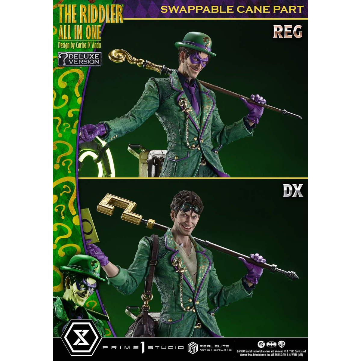 Prime 1 Studio - The Riddler All In One (Design von Carlos D'Anda) DX-Bonusversion – Real Elite Masterline-Serie 1/3