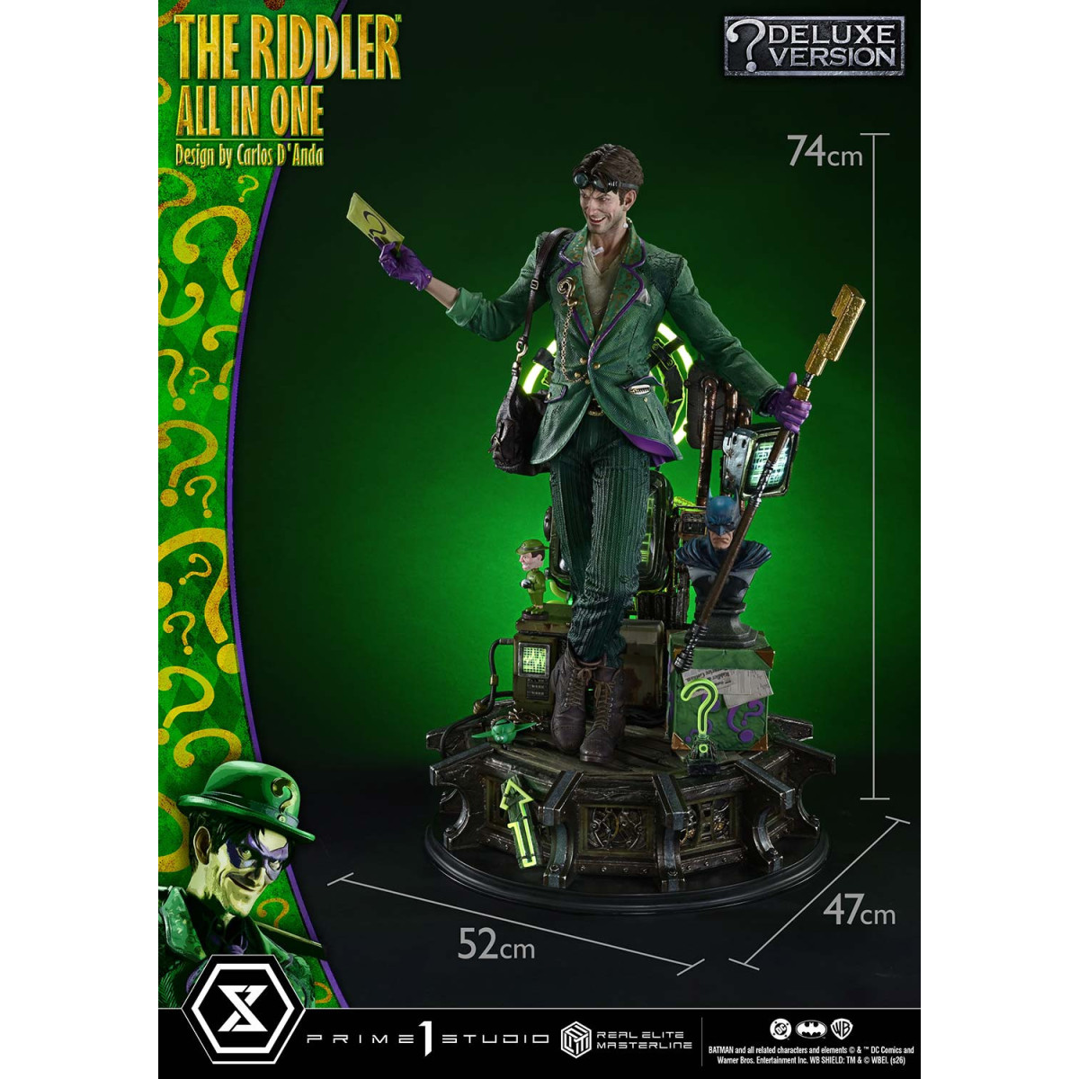 Prime 1 Studio - The Riddler All In One (Design von Carlos D'Anda) DX-Bonusversion – Real Elite Masterline-Serie 1/3