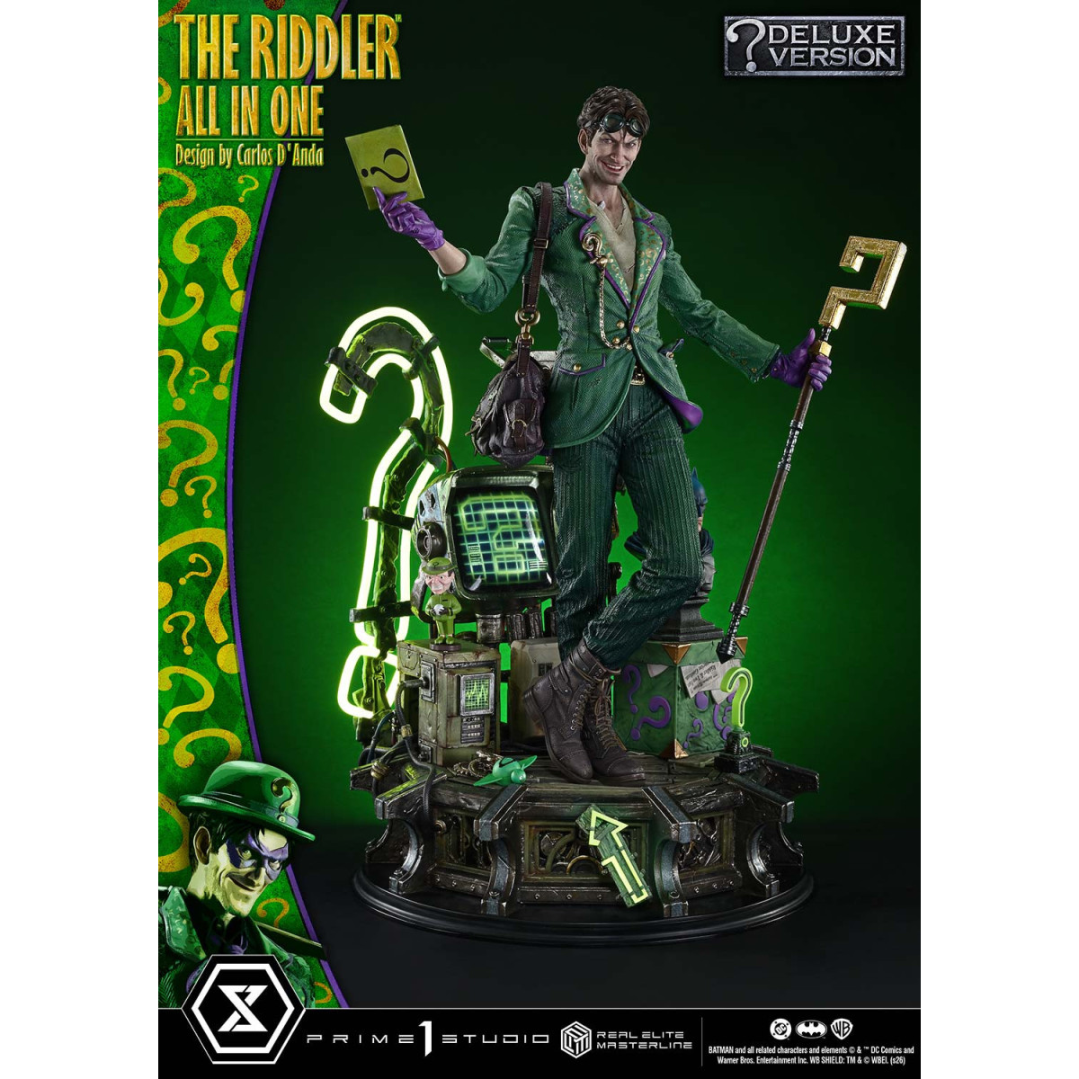 Prime 1 Studio - The Riddler All In One (Design von Carlos D'Anda) DX-Bonusversion – Real Elite Masterline-Serie 1/3